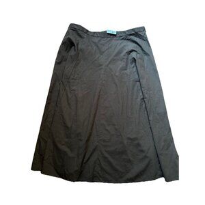 New Ann Taylor Black 100% Cotton Long Skirt Size 16 Petite